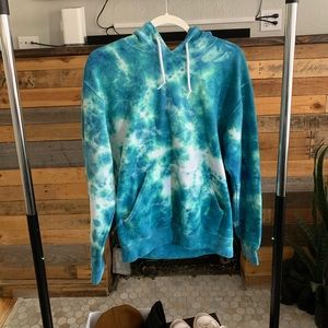 Blue Tie-Dye Hoodie